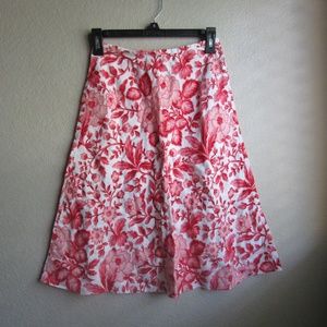 Ann Taylor Loft Floral Midi Skirt